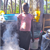 Loudy, in servitude, cooks in a roadside restaurant six days a week.